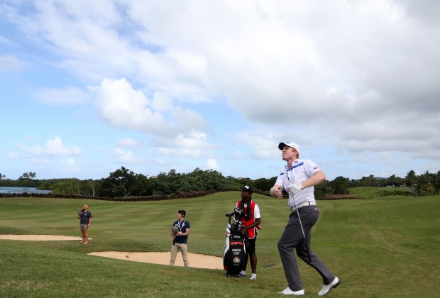 BEAU CHAMP, MAURITIUS - MAY 13: Andrew Dodt during day 2 of the 2016 AfrAsia Bank Mauritius Open at Four Seasons Golf Club on May 13, 2016 in Beau Champ, Mauritius. EDITOR'S NOTE: For free editorial use. Not available for sale. No commercial usage. (Photo by Carl Fourie/Sunshine Tour/Gallo Images)